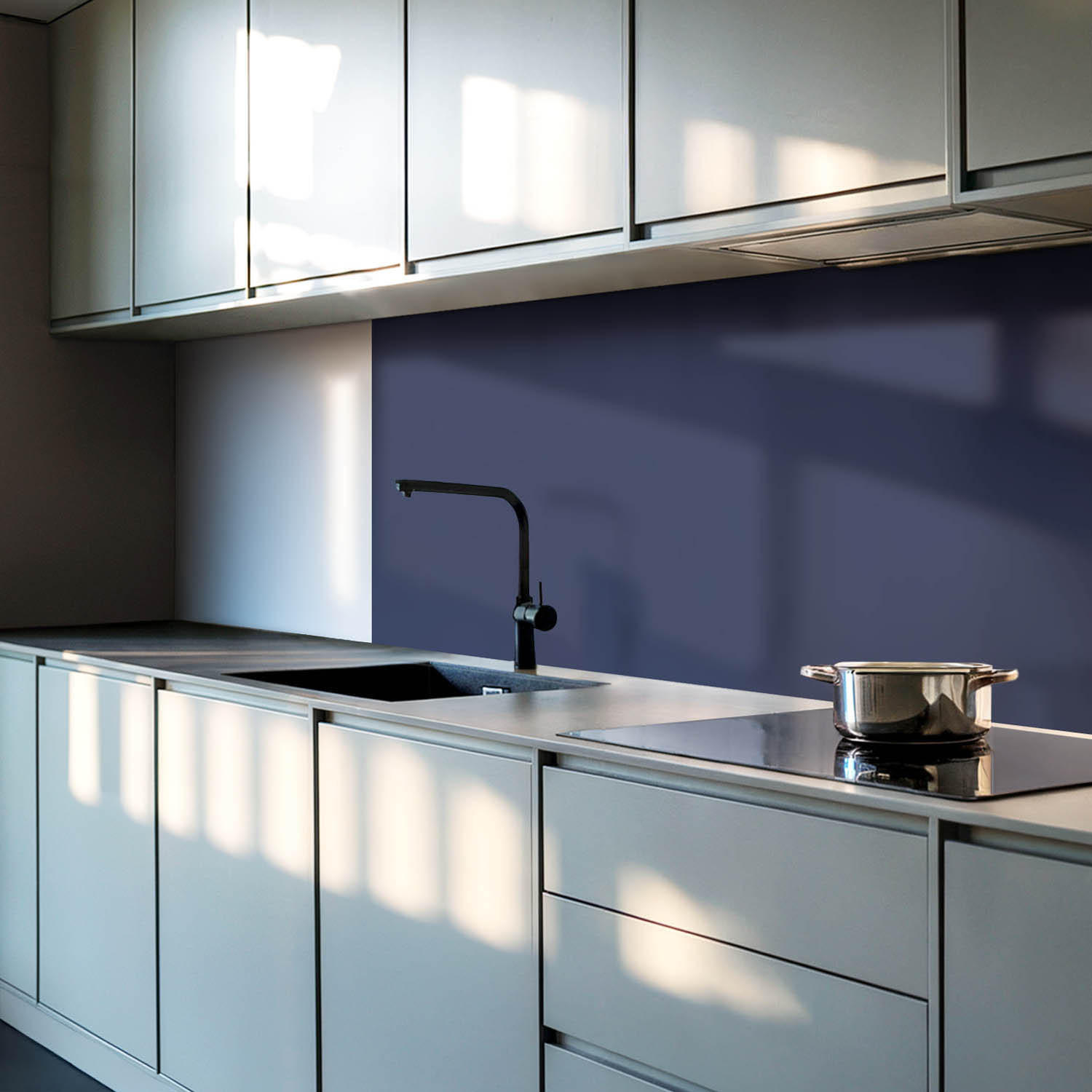 WANDPANEEL 20 Stück 20x20 cm selbstklebend Thalisse - Blaugrau, Kunststoff (20/1.6/20cm) - Wallfluent