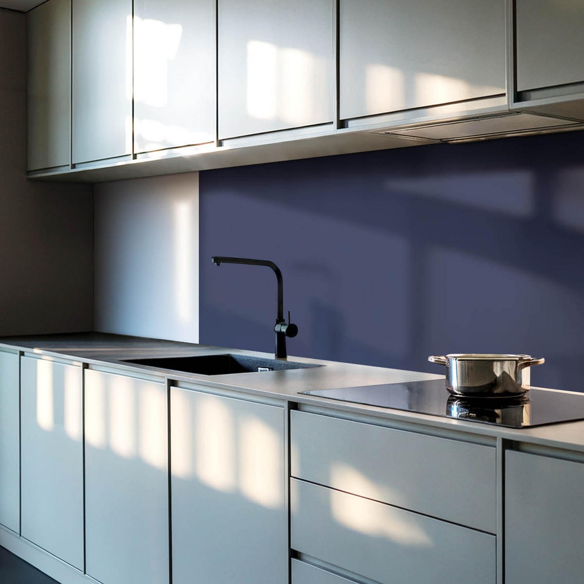 WANDPANEEL 20 Stück 20x20 cm selbstklebend Thalisse - Blaugrau, Kunststoff (20/1.6/20cm) - Wallfluent