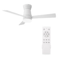 DECKENVENTILATOR 106,6cm Direktmontage Weiß 3 Flügel LED Licht - Weiß, Kunststoff (107/107/47cm) - CASIVA
