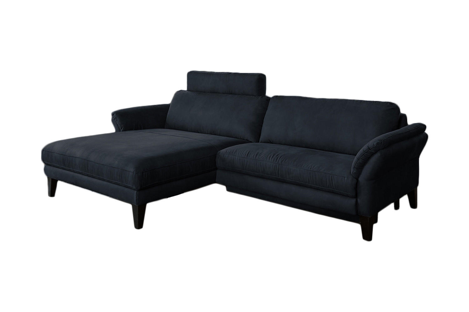 ECKSOFA MIT MOTORISCHER RELAXFUNKTION MALTA Schwarz Webstoff - Schwarz, Buchenholz/Textil (302/175cm) - KAWOLA