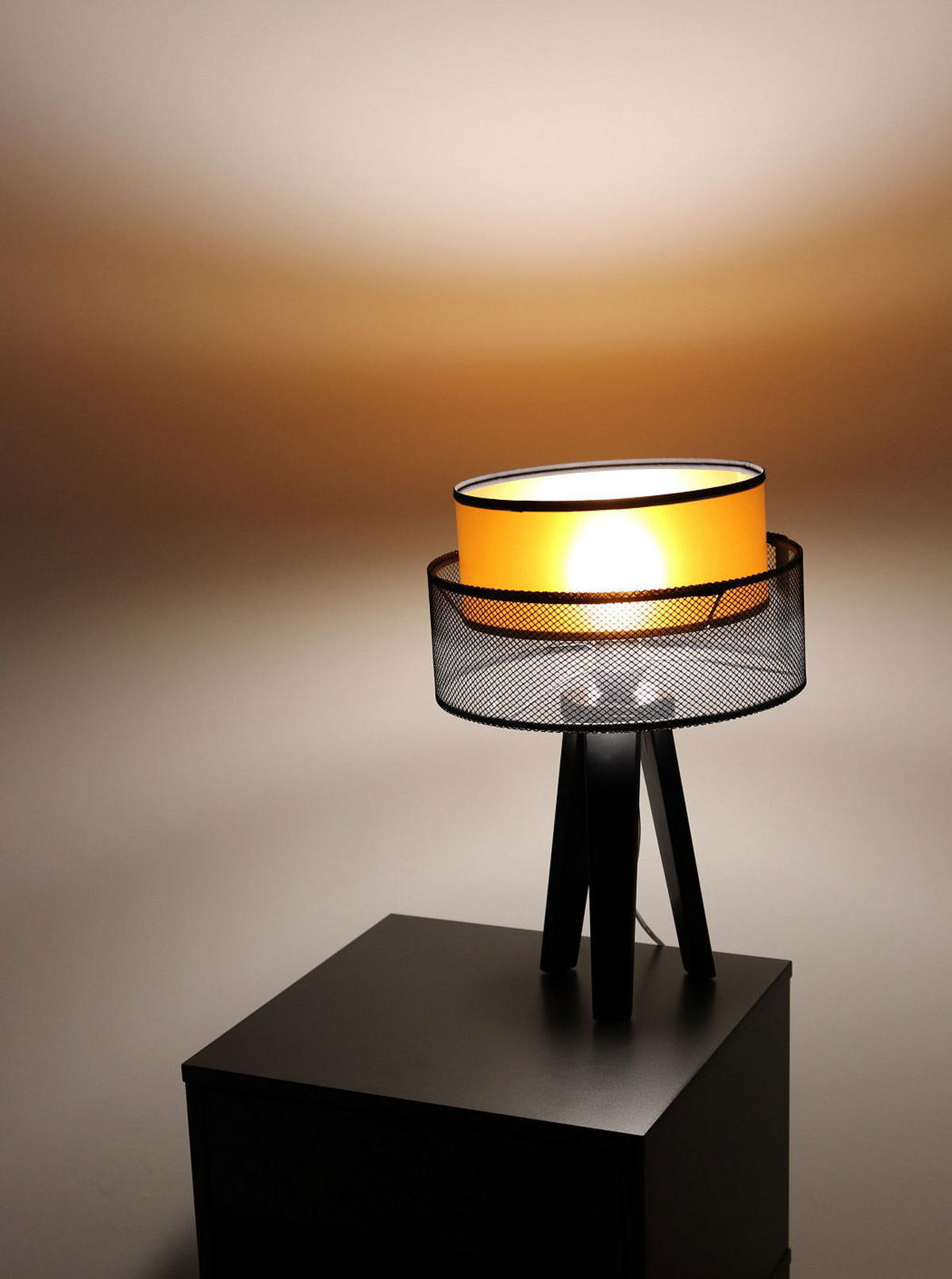 TISCHLAMPE Schwarz 30/45 cm - Braun, Kunststoff (30/0.7/45cm) - ONZENO