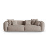 SOFA modular Martina aus strukturiertem Stoff dunkelbeige 4 Sitzplätze - Mokka, Textil (320/75/106cm) - Micadoni
