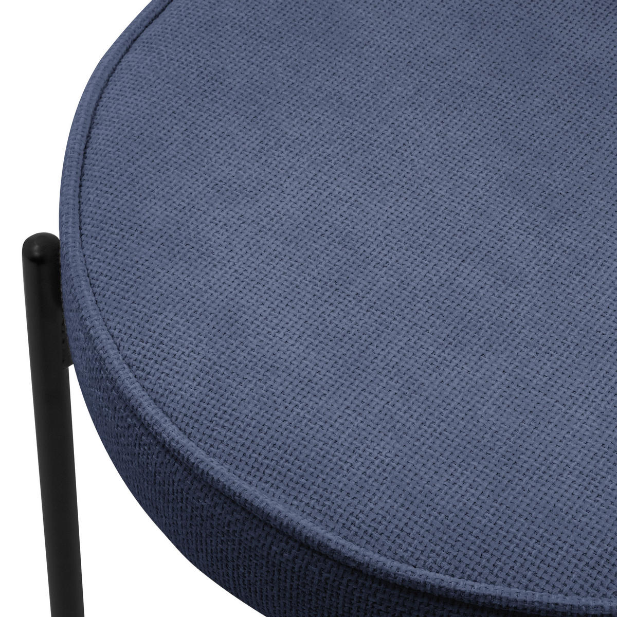 ESSZIMMERSTUHL 6er Set Beige mit Stoffbezug - Schwarz/Dunkelblau, Textil/Metall (50/83/63cm) - ML-DESIGN