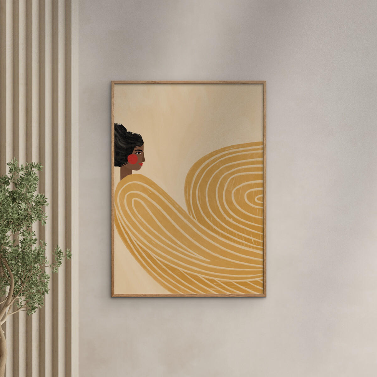 POSTER Bea Muller - The Woman With the Yellow Stripes - Gelb, Papier (70/100/0.1cm) - Poster&Frame