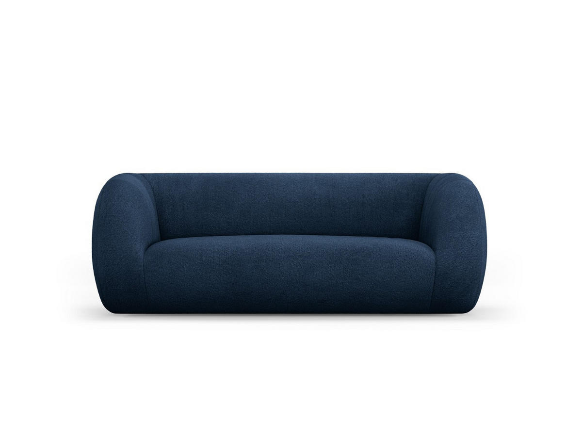 SOFA Essen aus Boucle dunkelblau 2 Sitzplätze - Dunkelblau, Textil (95/86/210cm) - Cosmopolitan Design