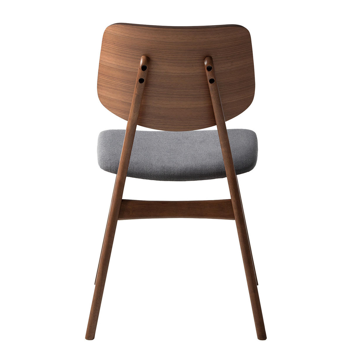 ESSZIMMERSTUHL - Webstoff / Gummibaum massiv - Dunkelgrau, Textil (47/81/53cm) - home24