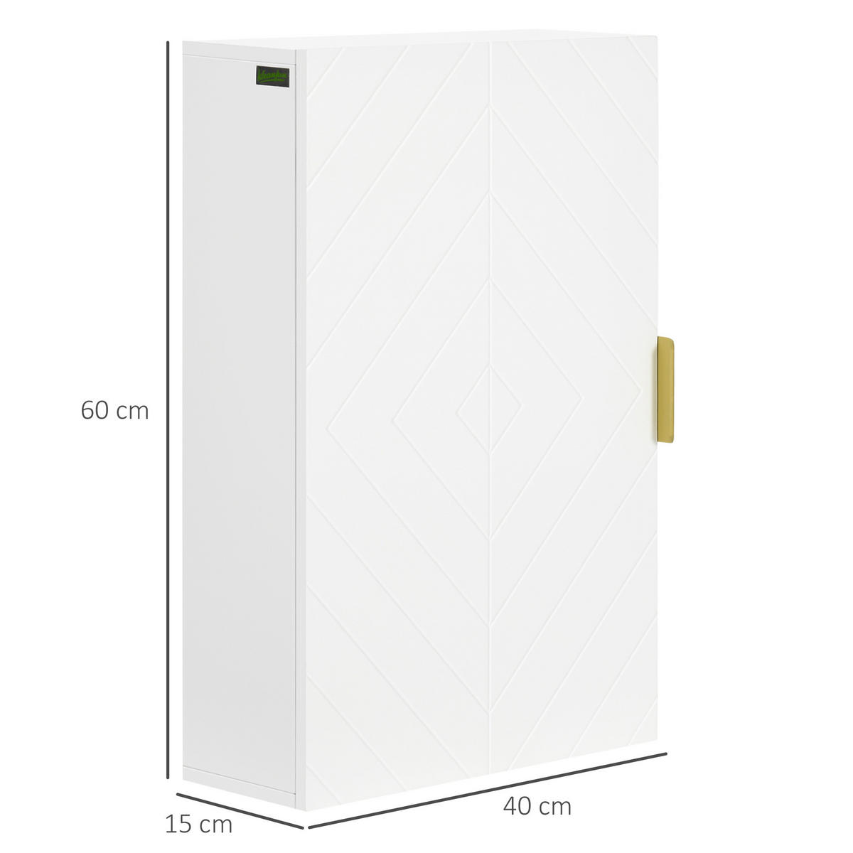 HÄNGESCHRANK DE-15872 mit verstellbarem Einlegeboden Weiß - Weiß, Holzwerkstoff (15/60/40cm) - ComfortXL