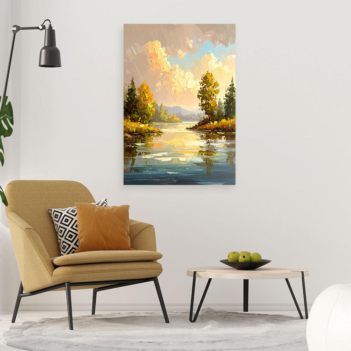 LEINWANDBILD Landschaften 30x45cm - Grün, Textil (30/45cm) - Feeby