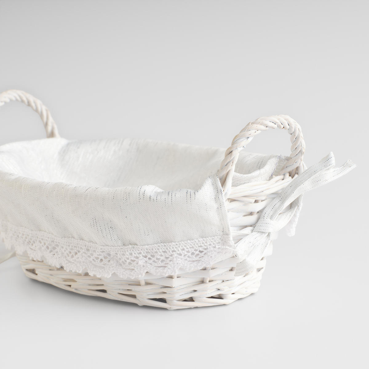 KORB Lacer - Weiß, Naturmaterialien (18/13/28cm) - home&you