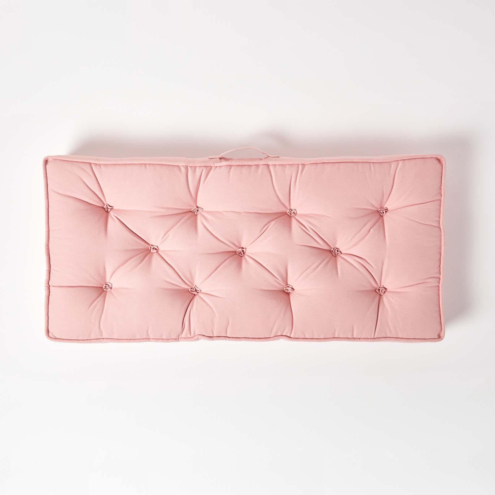 SITZAUFLAGE für Zweisitzer-Sofa 100 x 48 cm – dickes Sitzkissen rosa - Pink, Textil (48/100/10cm) - Homescapes