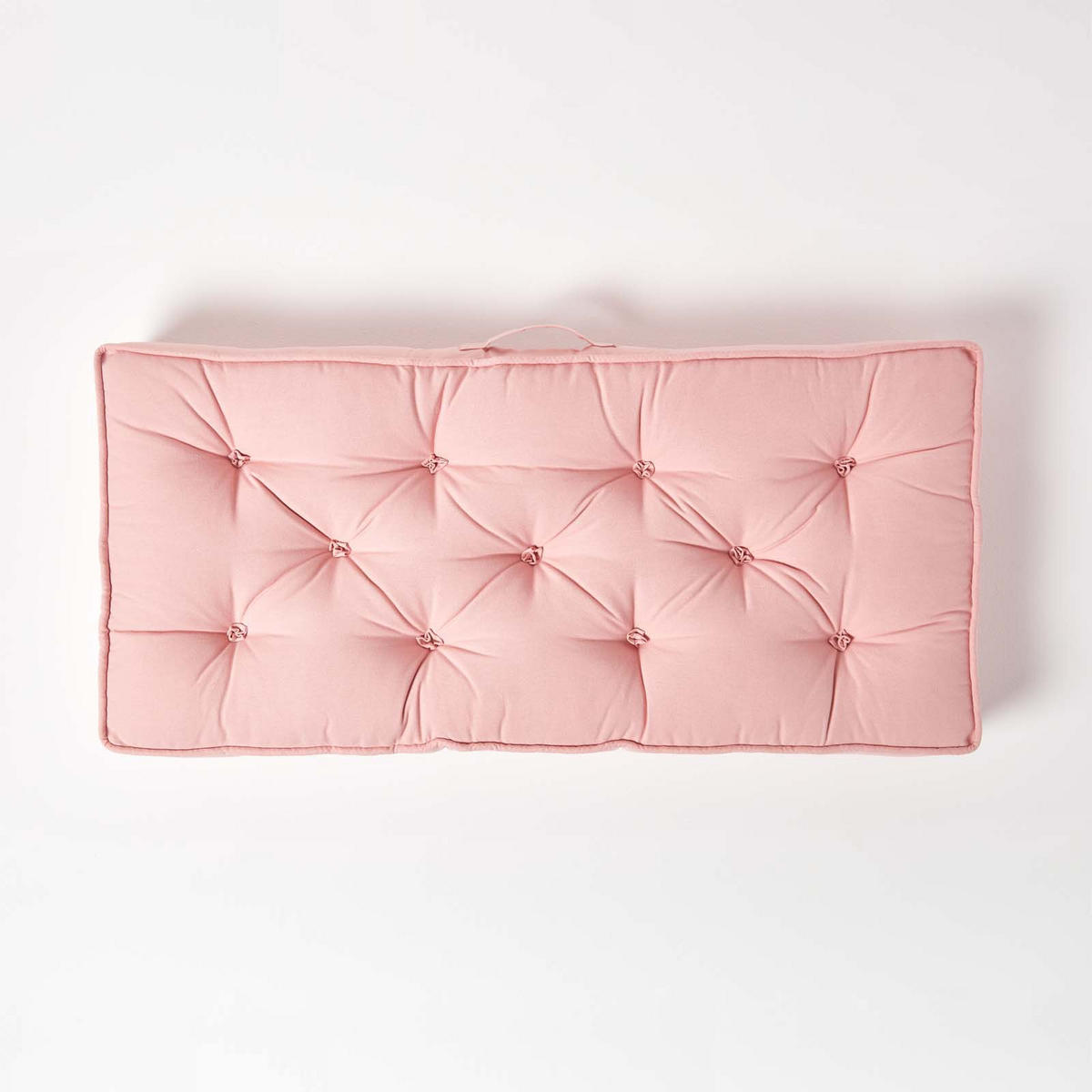 SITZAUFLAGE für Zweisitzer-Sofa 100 x 48 cm – dickes Sitzkissen rosa - Pink, Textil (48/100/10cm) - Homescapes
