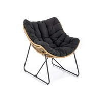 GARTENSESSEL BETTA Boho, beige/schwarz - Beige/Schwarz, Kunststoff (90/90/81cm) - KONSIMO®