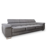 BETTSOFA MOSINE Grau Kordstoff mit Schlaffunktion - Grau, Textil (281/87/98cm) - MASSENO