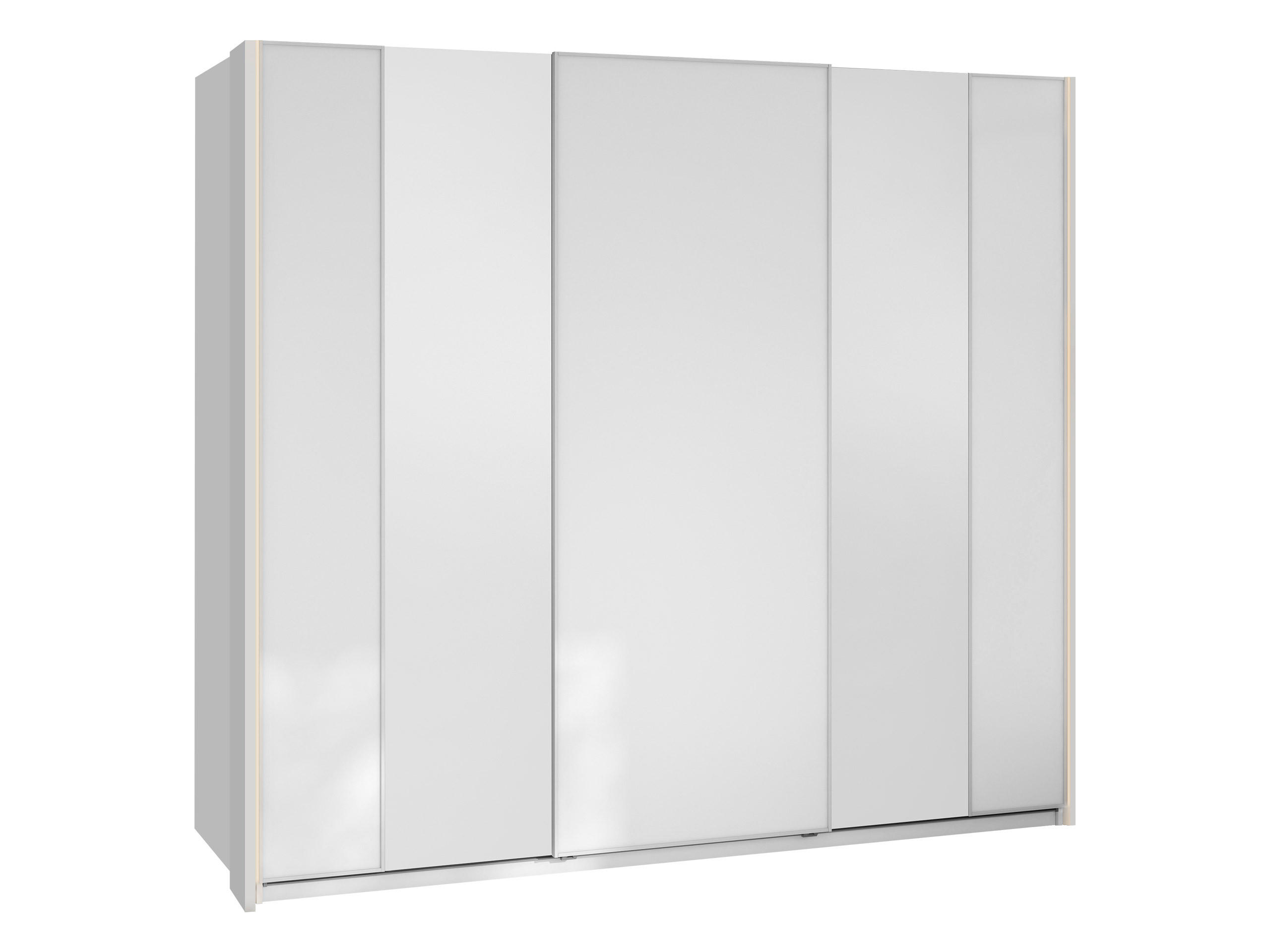 SCHIEBETÜRENSCHRANK Maxi 3D 250 MX06 mit LED Beleuchtung - Weiß, Holzwerkstoff (260/235/69cm) - MIRJAN24