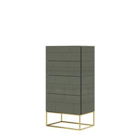 KOMMODE ROSE HILL Grün 60x40x117 cm - Grün, Holzwerkstoff (60/117/40cm) - FURNLUX
