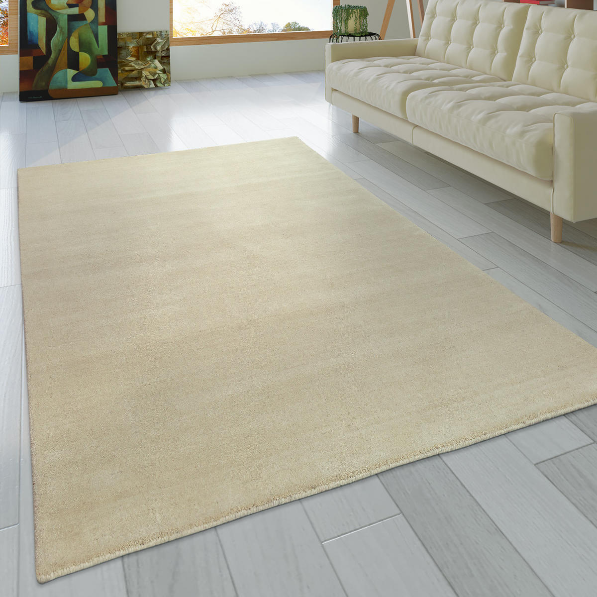 HOCHFLORTEPPICH 240/340 cm Atlas 100 - Creme, Textil (240/340cm) - Paco Home