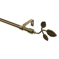 GARDINENSTANGE Olymp Alessia 280 cm (geteilt in 2 x 140 cm), 1-läufig (ohne Ringe), 16 mm Ø Messing Antik - Messingfarben/Bronzefarben, Metall (280cm) - INTERDECO