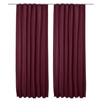 VORHANG Amelie TK mit Kräuselband 140x245cm Bordeaux (2tlg) - Bordeaux, Textil (140/245/1cm) - Beautissu 