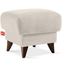 FUẞSTÜTZE GUSTAVO II, Cremefarbig - Creme/Braun, Holz/Holzwerkstoff (53/49/53cm) - KONSIMO®
