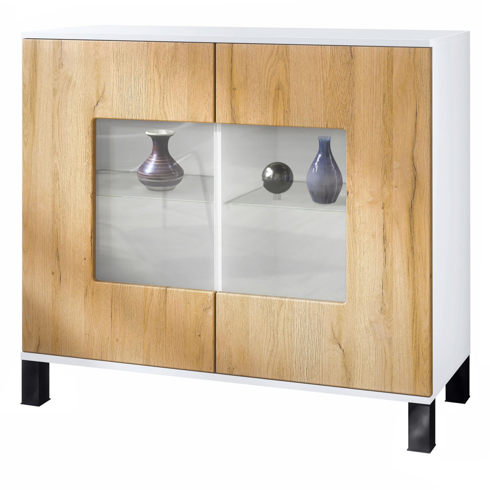 KOMMODE Grömitz Eiche Natur - Eichefarben, Holzwerkstoff (92.5/84.5/35cm) - Vladon