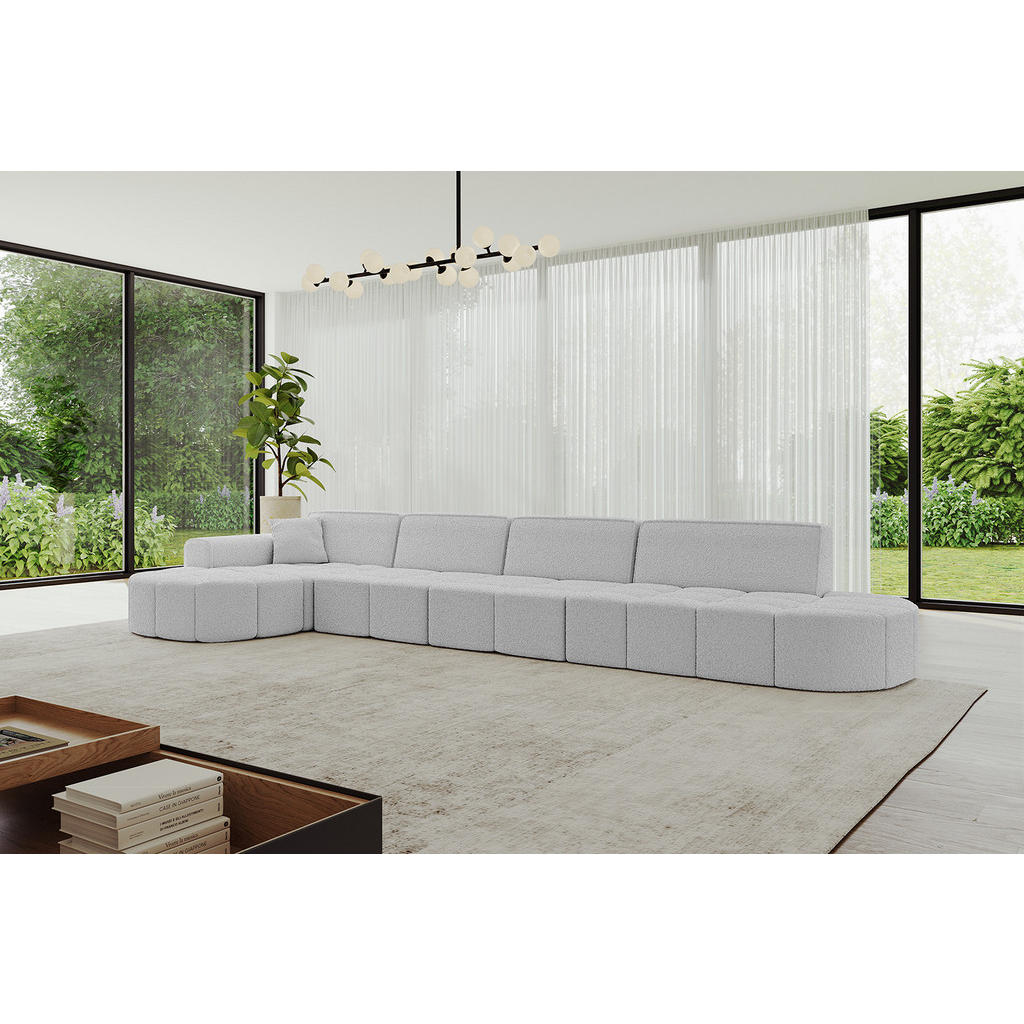 Thumbnail - Altdecor Ecksofa, Hellgrau, Textil, 3-Sitzer, 413x79.5x171 cm, Wohnzimmer, Sessel, Relaxliegen