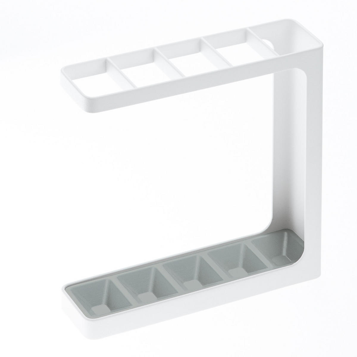 SCHIRMSTÄNDER Tower 7930 Weiß Metall 24.3/23.5/6.5 cm - Weiß, Metall (23.5/24.3/6.5cm) - Yamazaki