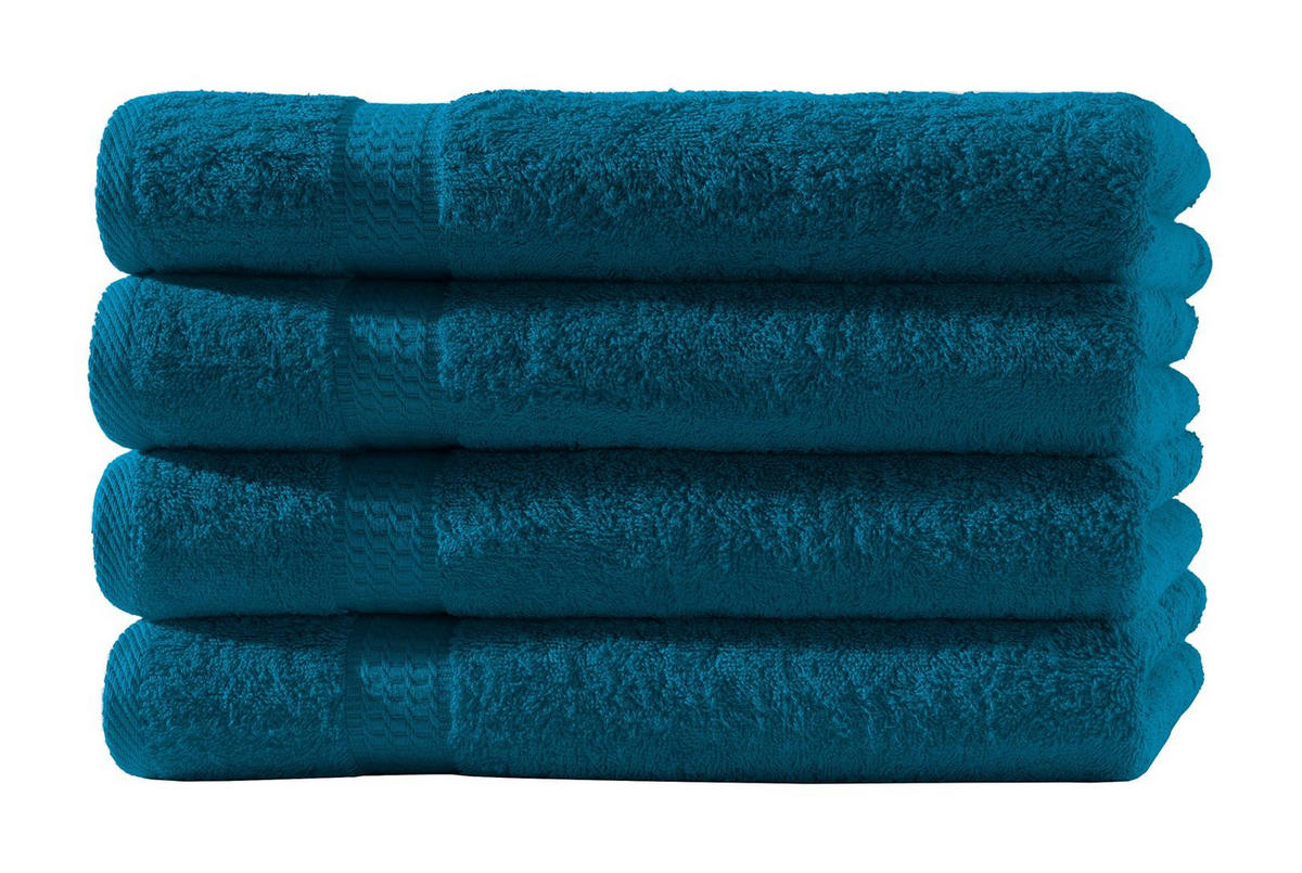 DUSCHTUCH 70x140 cm Frottier Handtücher im 4er Set aus 100% Baumwolle, Petrol 500g/m2 - Petrol, Textil (70/140cm) - Carpe Sonno