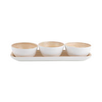 SNACK Set Puro 36/12/6 cm - Weiß, Naturmaterialien (12cm) - Present Time