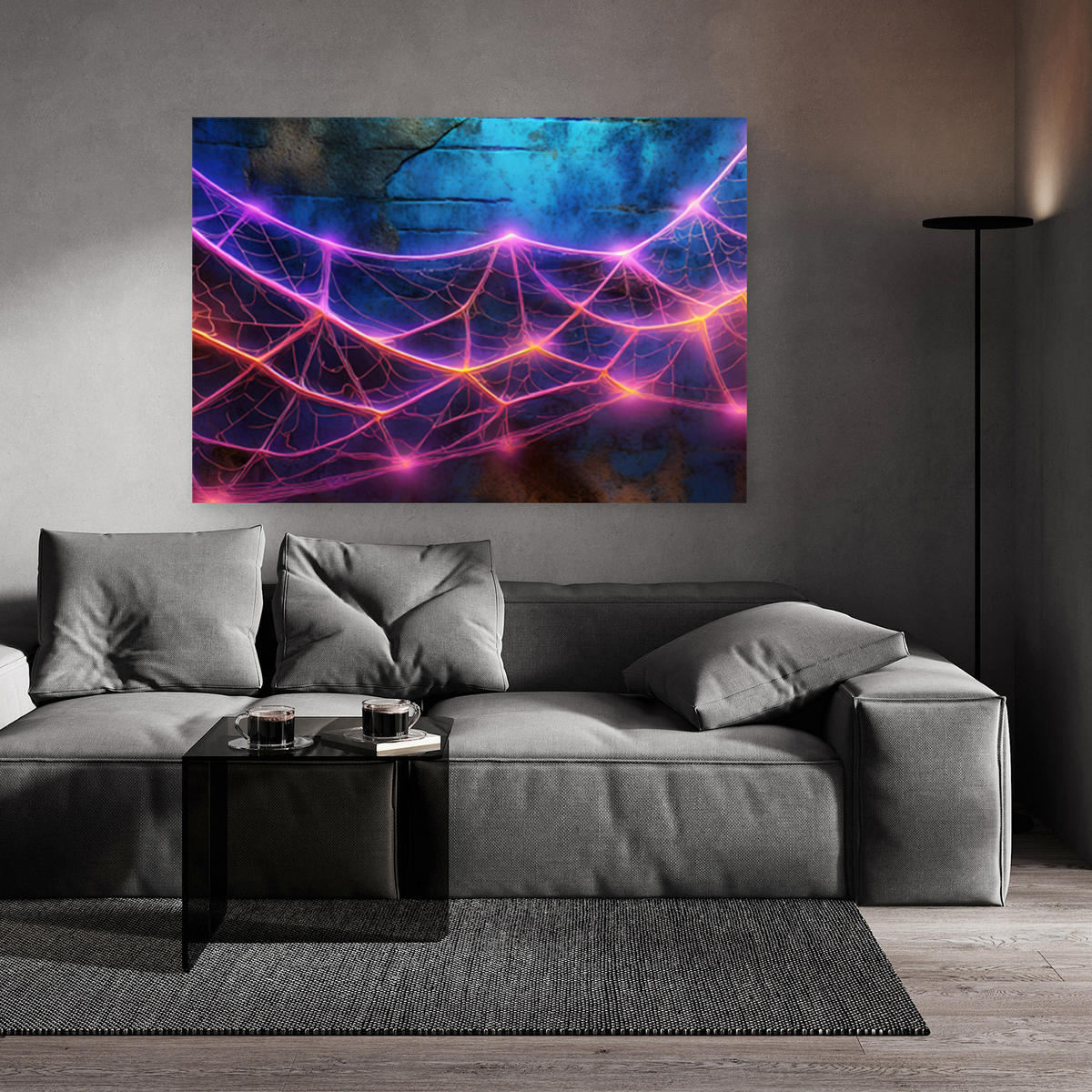 LEINWANDBILD, Insekten Tiere Neon 60x40cm - Lila, Textil (60/40cm) - Feeby