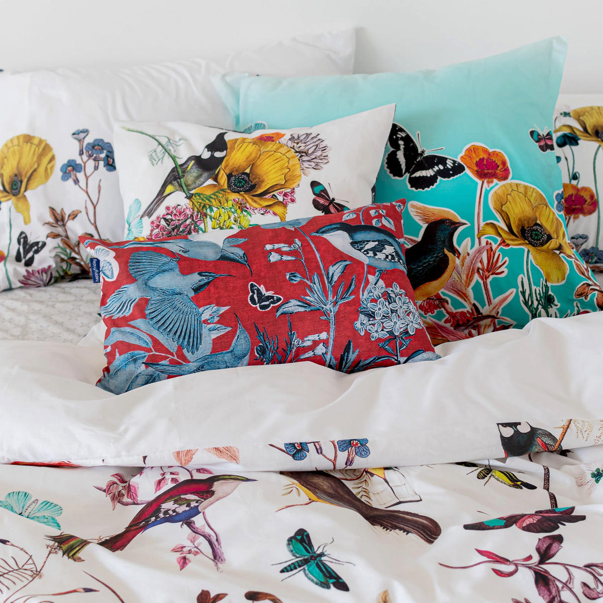 BETTBEZUG Birds of paradise 240x220 cm (Übergrösse) - Multicolor, Textil (240/220cm) - Happy Friday
