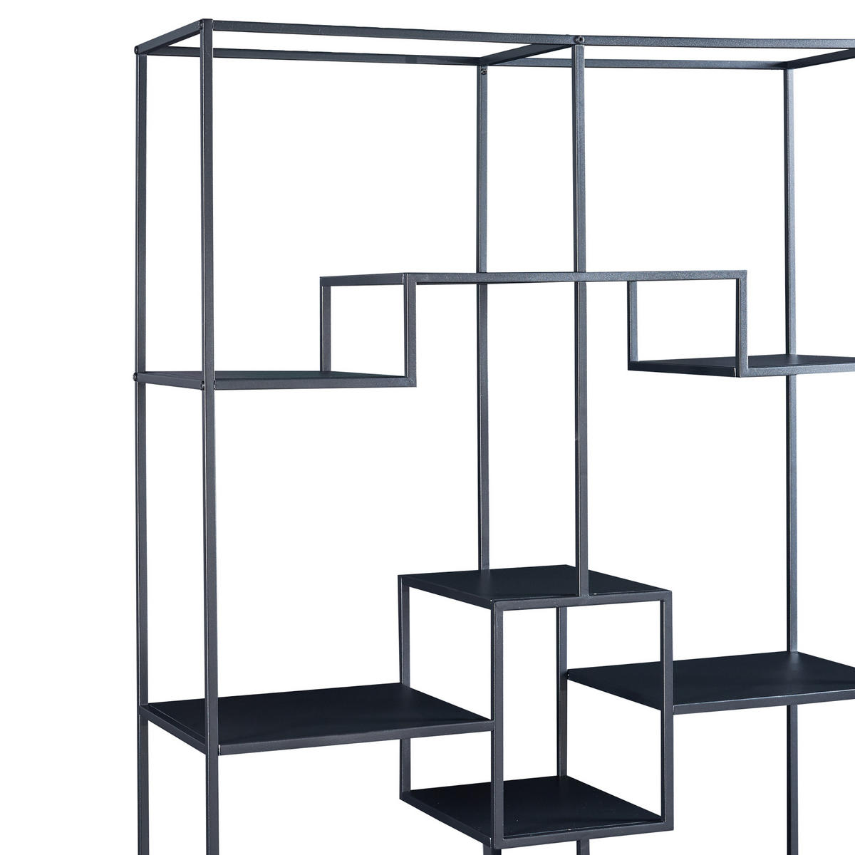 STANDREGAL Råde - Schwarz, Metall (100/180/35cm) - [en.casa]