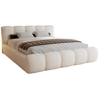 POLSTERBETT bouclé 200x200 Ravello mit Bettkasten, Lattenrost, Creme - Creme, Holz/Textil (200/200cm) - Emporius