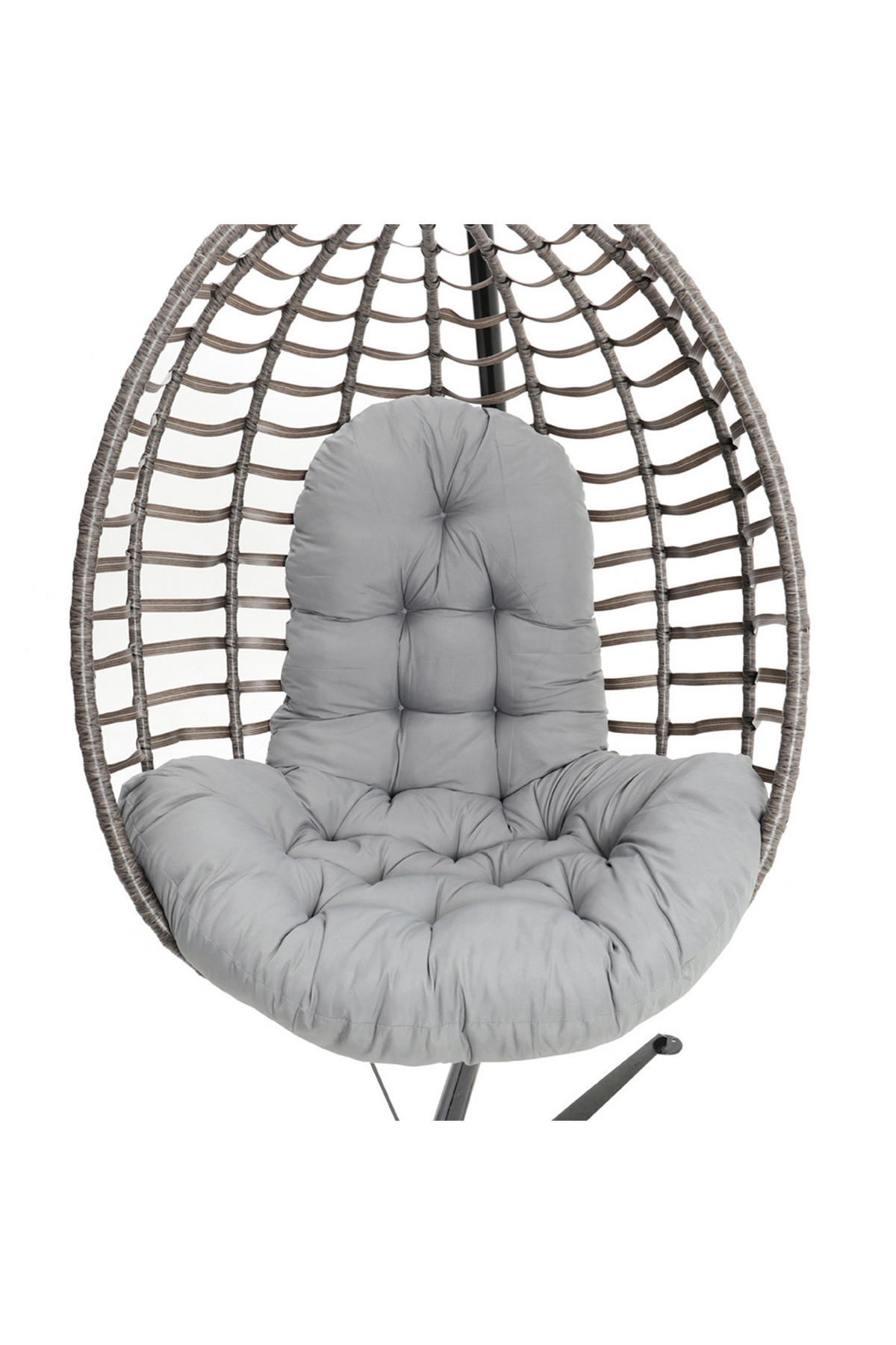 HÄNGESESSEL-KISSEN aus Polyester Baumwolle in Schwarz mit dicker Polsterung 95 * 55 cm - Grau, Textil (55/95cm) - Livingandhome