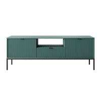 TV-LOWBOARD Vellore Grün / Schwarz 154 cm - Schwarz/Grün, Holzwerkstoff/Metall (154/56/39cm) - Selsey