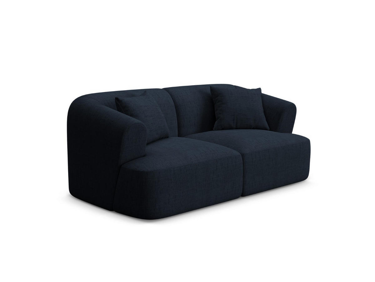 MODULARES-SOFA Campi aus strukturiertem Stoff königsblau 2 Sitzplätze - Dunkelblau, Textil (90/70/180cm) - Cosmopolitan Design