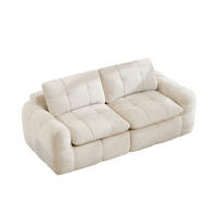 SOFA 194/97/68 cm in Beige aus Chenille mit modularer Bauweise - Beige, Textil (97/68/194cm) - Flora Grace