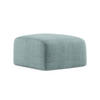 POUF Strukturstoff Blau - Pastellblau/Schwarz, Holzwerkstoff/Kunststoff (65/40/65cm) - Makamii