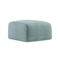 POUF Strukturstoff Blau - Pastellblau/Schwarz, Holzwerkstoff/Kunststoff (65/40/65cm) - Makamii