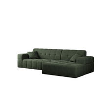 ECKSOFA L-Form NIMES Stoff Verita Dunkelgrun Rechts - Grün, Holz (256/168cm) - Kaiser Möbel