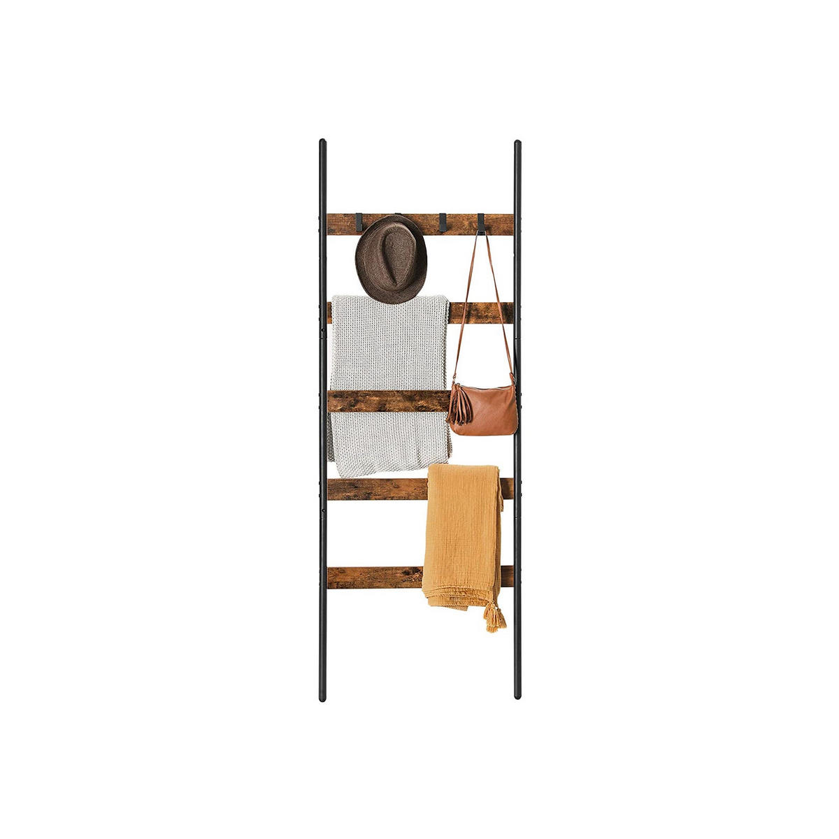 HANDTUCHLEITER HANDTUCHREGAL - Braun, Holzwerkstoff (178/2/65cm) - Hansiro