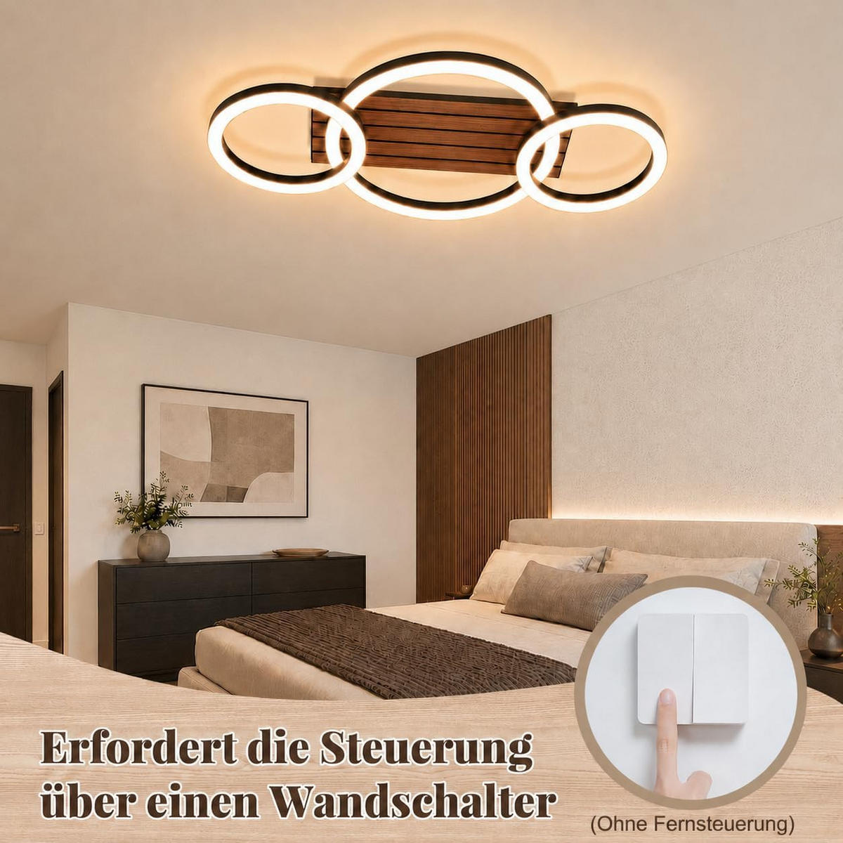 DECKENLEUCHTE Featherstone II 58x30x8cm - Schwarz, Metall (58/30/8cm) - Nettlife