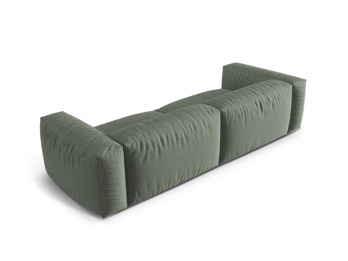 SOFA modular Martina aus strukturiertem Stoff moosgrün 4 Sitzplätze - Salbeigrün, Textil (320/75/106cm) - Micadoni