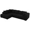 ECKSOFA ORTA Schwarz Boucle - Links - Schwarz, Textil (325/200cm) - MKS