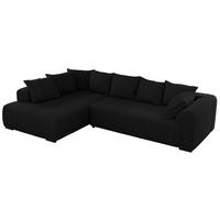 ECKSOFA ORTA Schwarz Boucle - Links - Schwarz, Textil (325/200cm) - MKS