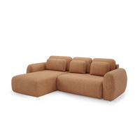 ECKSOFA Gaston Mit Schlaffunktion - Rotbraun, Holzwerkstoff/Textil (304/190cm) - Fun Möbel