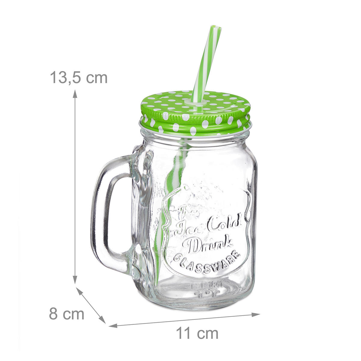 4xTRINKGLAS - Multicolor, Glas/Kunststoff (0.5L) - Relaxdays