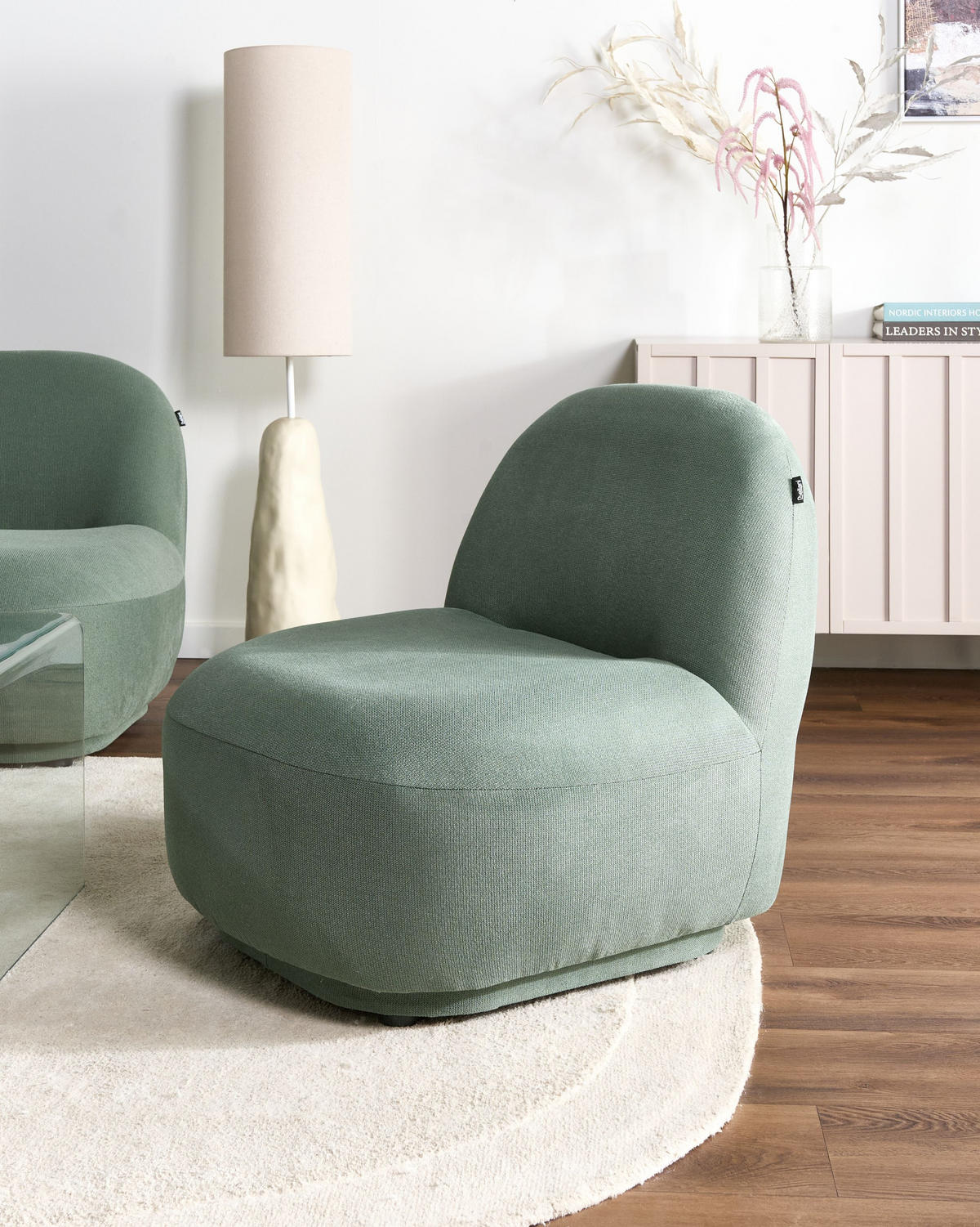 SESSEL Stoff Hellgrün Lovberg - Hellgrün, Textil (71/74/80cm) - Beliani