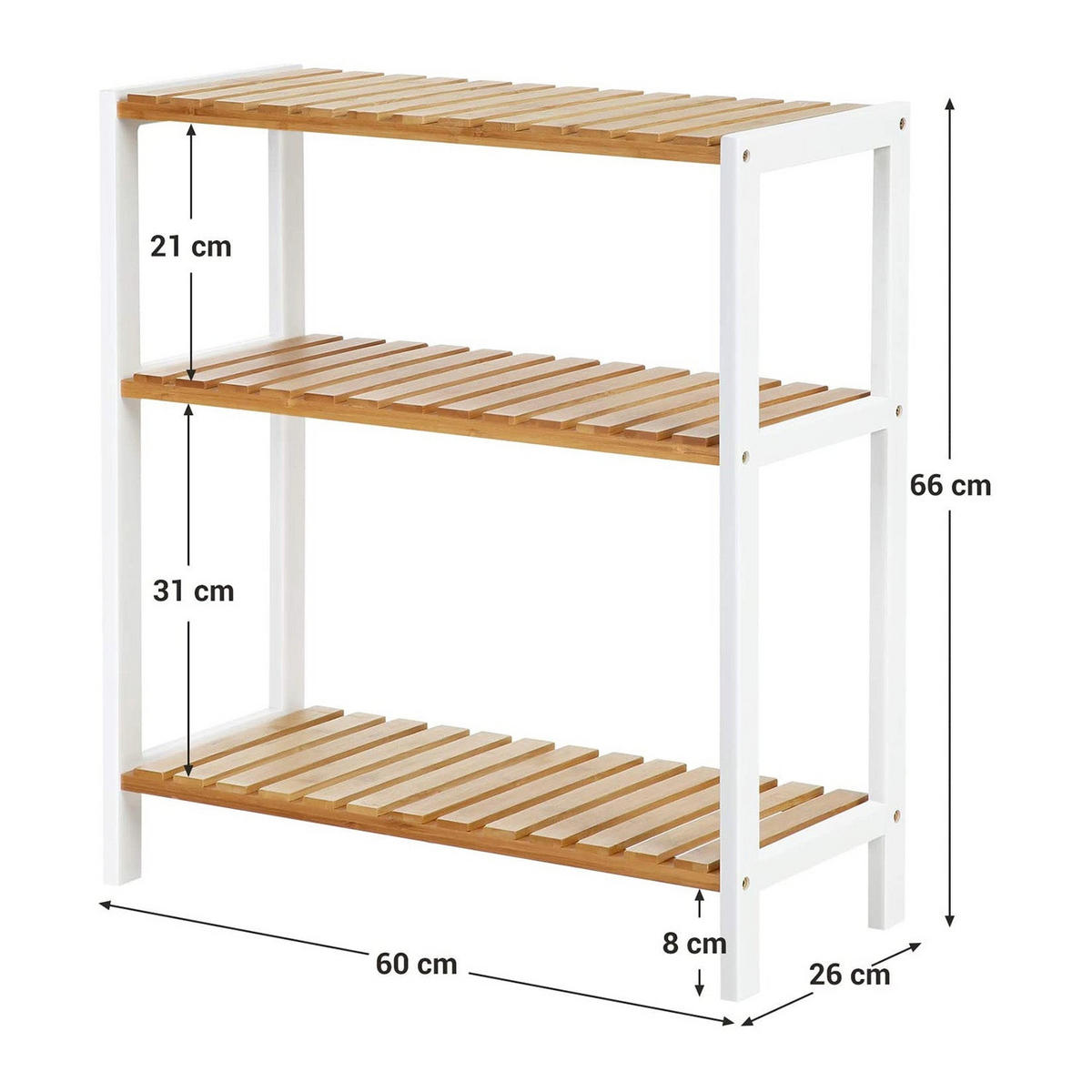 PFLANZENREGAL - Weiß, Holz (26/66/60cm) - Hansiro