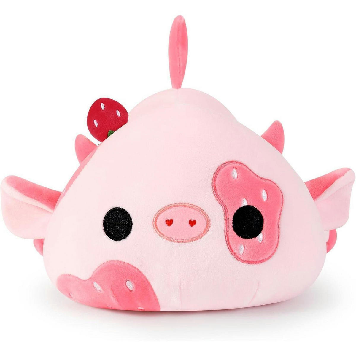 PLÜSCHTIER Kuh, Kawaii Milchkuh Kuscheltier in rosa - Rosa, Textil (20/30cm)
