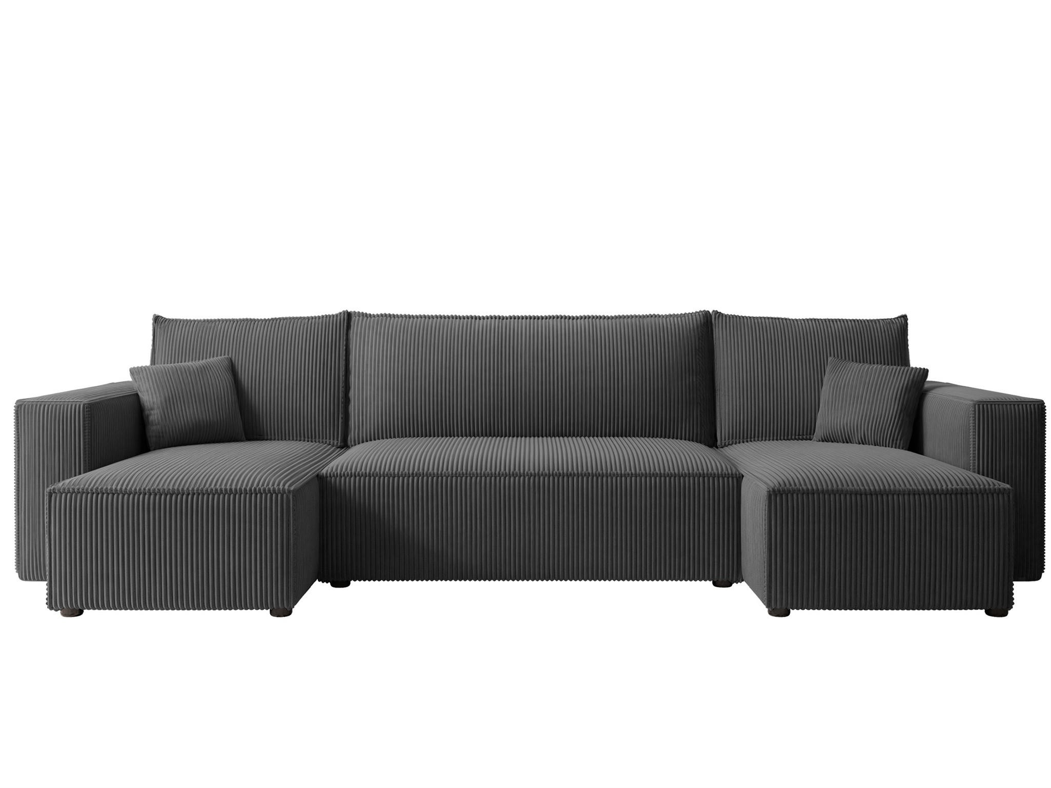 Fun Möbel Wohnlandschaft Dunkelgrau 312x83x145 cm